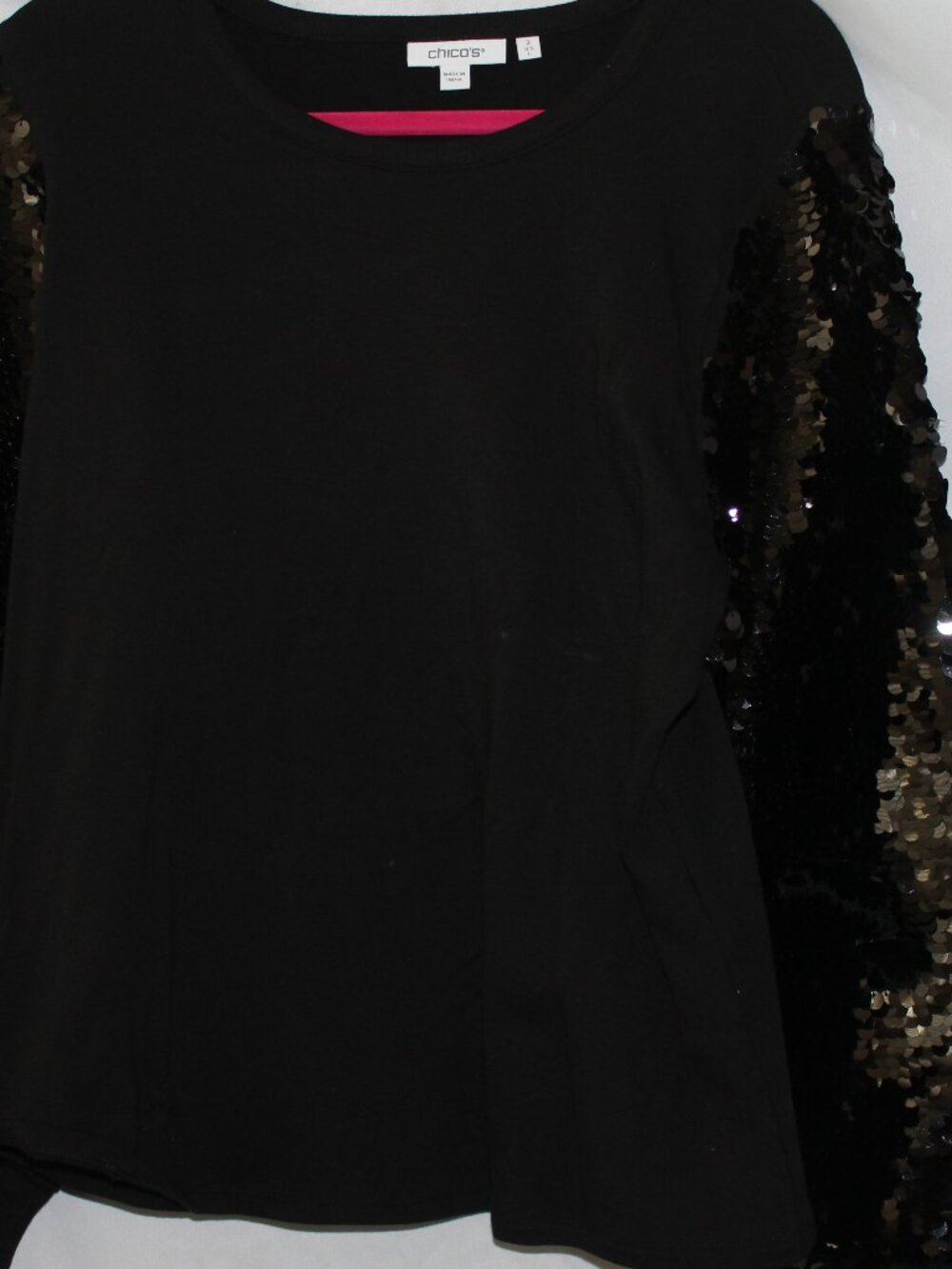 Chico's Zenergy Sequin Sleeve Sweatshirt